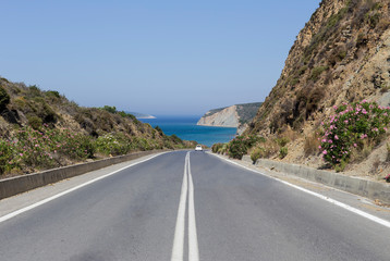 Road near the sea (Greece, Peloponnese)