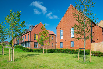 Obraz premium New English Estate with blue sky