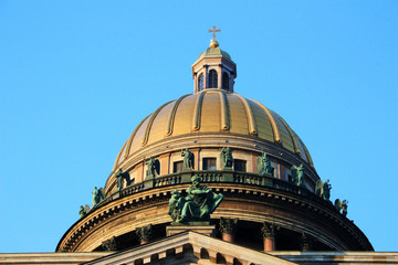 dome of cathedral in st petersburg