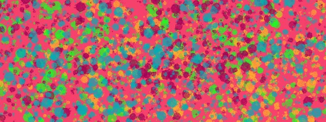 Watercolor confetti pattern. Hard painted unique circles. purple scattered dot. and blur background.