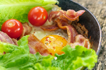 bacon and eggs a traditional Breakfast