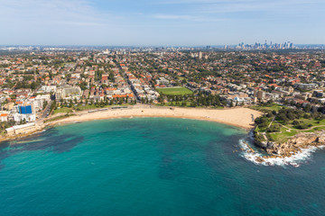 Obraz premium Coogee Beach aerial view Sydney NSW AUstralia