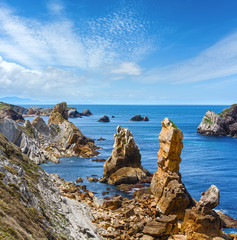 Atlantic ocean coastline near Portio Beach.