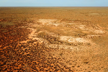 Flat horizon of Australian outback