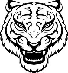 Tiger Head Lineart