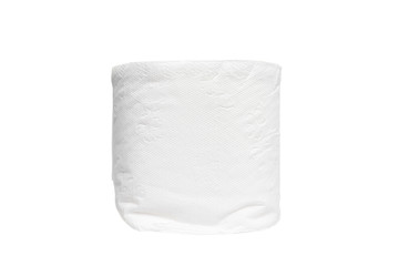 A roll of toilet tissue paper isolated on white background