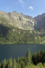 Naklejka na ściany i meble Morskie Oko w Tatrach Wysokich TPN 