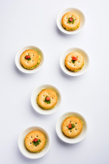 homemade salted Biscuit chat or sandwich for kids or starers for guests