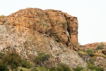 Fototapeta na wymiar rocks in the bushveld of africa botswana