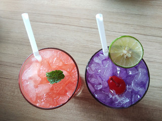 Cold herbal drink , Anchan and Mix fruits