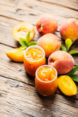 Sweet natural peach jam