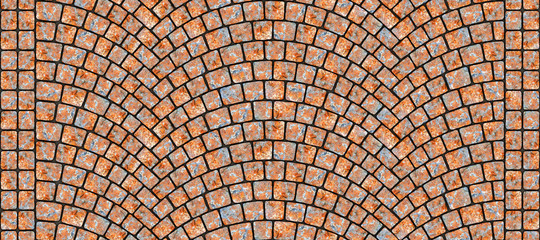 Road curved cobblestone texture 113