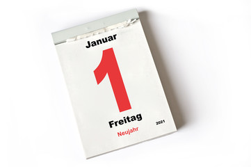 1. Januar 2021 Neujahr