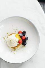 yogurt with muesli and berries