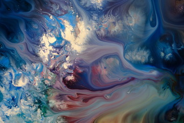 Obraz premium Colorful fluid art, abstract acrylic background, abstract fluid acrylic painting