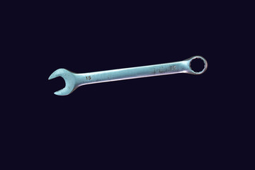 on a gray background, wrench isolated, wrenches, chrome, sign, icon, repair, steel, spanner, isolated, mechanic, mechanical, industry, construction, set, work, workshop, metal, equipment, tool, wrench