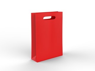 Blank template of shopping Paper Bag 3d illustration for branding design and mock up.