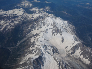 Fototapeta na wymiar aerial view of Alps mountain