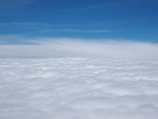 aerial view blue sky with clouds background
