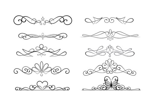 set decorative ornamental dividers 
