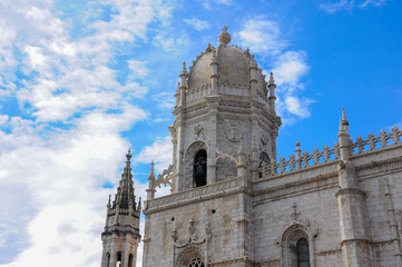 Fototapeta na wymiar Church of Santa Maria in the Jerónimos Monastery. Lisbon, Portugal