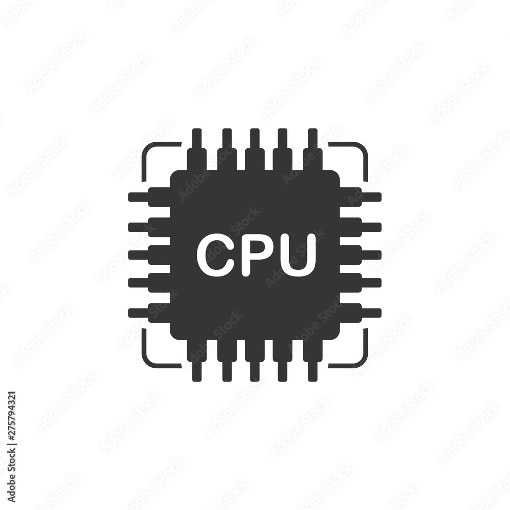 Leinwandbilder Computer Chips icon template black color editable. Computer Chips symbol vector sign isolated on white background. Simple logo vector illustration for graphic and web design.