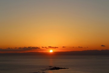 葉山の夕日