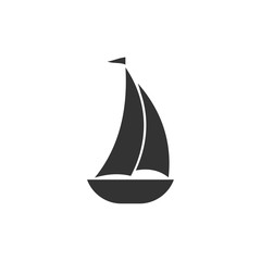 Sailing icon template black color editable. Sailing symbol vector sign isolated on white background. Simple logo vector illustration for graphic and web design.