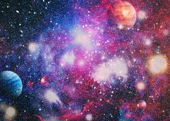 Bright Star Nebula. Distant galaxy. Abstract image. Elements of this image furnished by NASA.