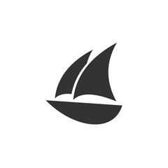 Sailing icon template black color editable. Sailing symbol vector sign isolated on white background. Simple logo vector illustration for graphic and web design.