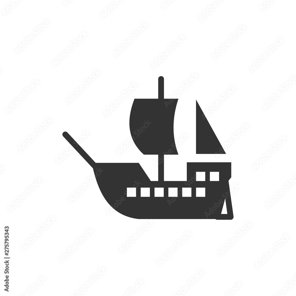 Aufkleber ship icon template black color editable. ship symbol vector sign isolated on white background. simpl