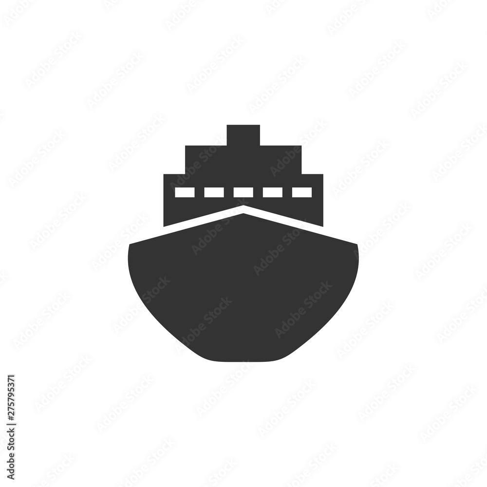 Aufkleber ship icon template black color editable. ship symbol vector sign isolated on white background. simpl