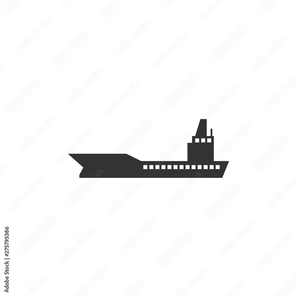 Aufkleber ship icon template black color editable. ship symbol vector sign isolated on white background. simpl
