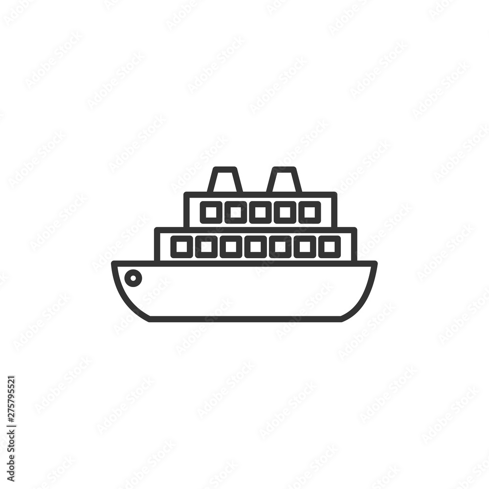 Aufkleber ship icon template black color editable. ship symbol vector sign isolated on white background. simpl