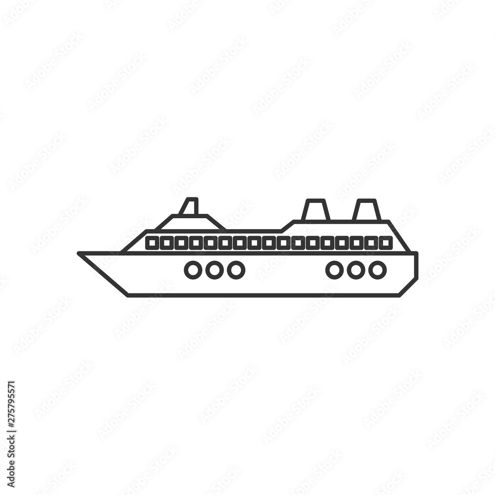 Aufkleber ship icon template black color editable. ship symbol vector sign isolated on white background. simpl