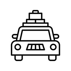 Travel car vector, Summer Holiday related line icon