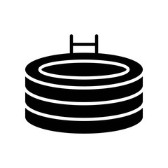 Rubber pool vector, Summer Holiday related solid icon