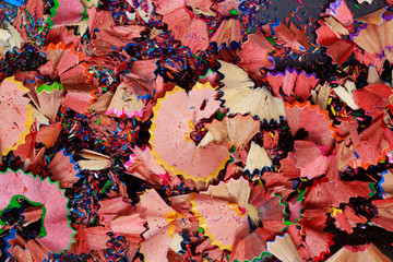 color pencil shavings