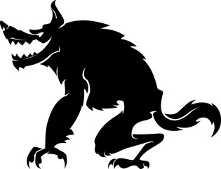 Werewolf Side View Cartoon