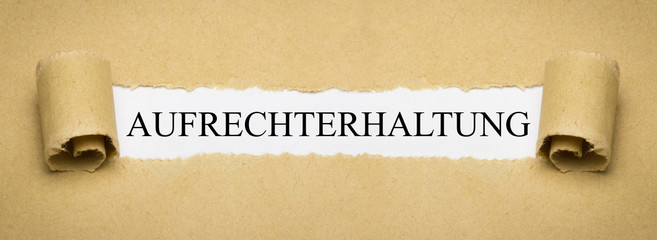 Aufrechterhaltung