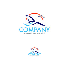 Creative Hotel, Tourism, Yacht, Sail, Sailor and Shipping Logo