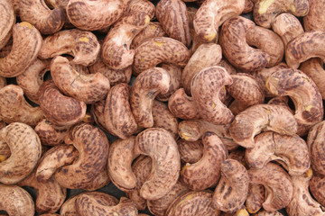 Cashew nuts as background