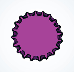 Iron bottle cap. Vector drawing