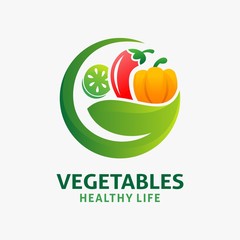 Fresh vegetables logo design