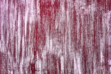 Fototapeta premium Red and white textured background. Burgundy background with brush strokes of white paint. Abstract red grunge background.