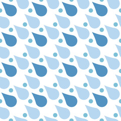 Rain drops seamless pattern background vector water blue nature raindrop abstract illustration