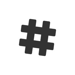 Hashtag icon template black color editable. Simple logo vector illustration for graphic and web design.