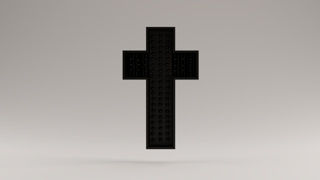 Black Modern Christian Cross 3d illustration 3d render