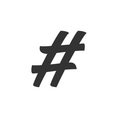 Obraz premium Hashtag icon template black color editable. Simple logo vector illustration for graphic and web design.
