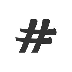 Obraz premium Hashtag icon template black color editable. Simple logo vector illustration for graphic and web design.